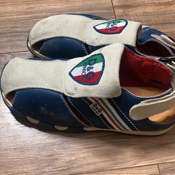 Dolce & Gabbana Junior Italian Sandals Slides Leather Vero Cuoio Kids Size 36 - Picture 2 of 9